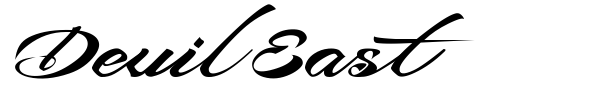 Devil East font preview